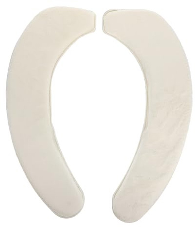 Gogogmee Soft Cushioned Toilet Seat Cushion Mat with Adhesive Backing Comfortable Thickened Padding for Use Washable Bathroom Seat Cover Pads Fit Beige