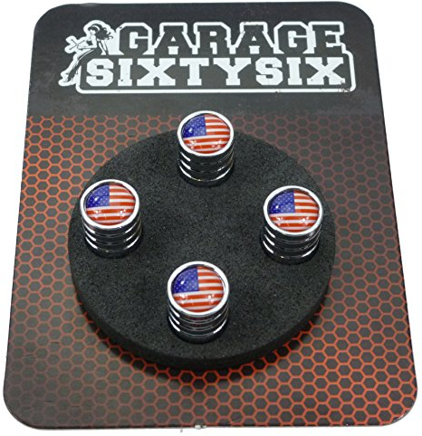 Garage-SixtySix 4 Ventilkappen USA in Chrom/Modell: Detroit