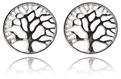 Sovats Boucles d`oreilles Arbre de Vie Boucles d'oreilles Argent Femme 925