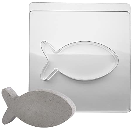 Rayher 36081000 Gießform Fisch, 19 x 9,8 cm, Tiefe 4 cm, Material PET, zum Ausgießen mit Kreativ-Beton, Schmuck-Beton, Raysin-Gießpulver, Betongießform, Wachs