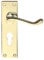 Project Victorian Scroll Door Handles - Euro Profile Lockset - Electroplated Brass