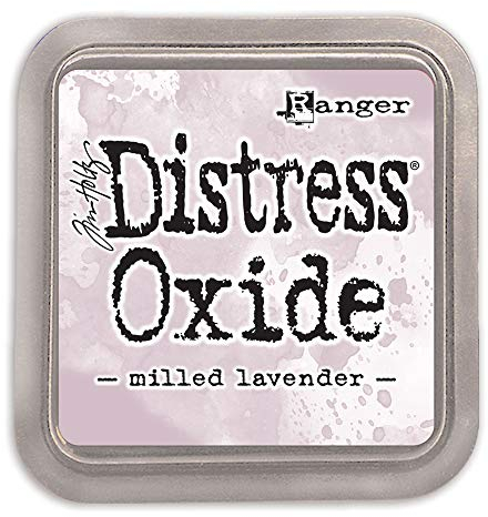 Ranger TDO56065 Pine Needles-a 2x2 Raised Pad, with Water-Reactive Dye Ink Tim Holtz Distress Oxide Stempelkissen Milled Lavender, Rosa, 7, 6 x 7, 6 cm