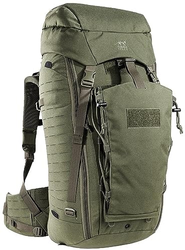 Tasmanian Tiger TT Rucksack Modular Pack 45+ Molle-Kompatibler Backpacker Trekking-Rucksack Abschließbar 50L Gesamt-Volumen, Oliv
