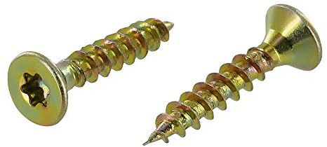 Spanplattenschrauben mit Torx-Antrieb |(3,0 x 16 mm / 1000 Stück) |Holzbauschrauben mit TX-Buchse | Vollgewinde - Gelb verzinkt | Senkkopfschrauben für Holzplatten | Universalschrauben