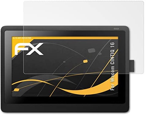 atFoliX Protecteur d'écran compatible avec Wacom CINTIQ 16 Film Protection d'écran, antiréfléchissant et absorbant les chocs FX Film Protecteur (2X)