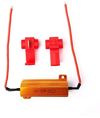 2X Widerstände 24V 50W 30Ω Ohm Lastwiderstand mit Kabelklemmen für LED Rückleuchte