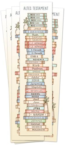 GREAT BRITISH TRADING LIMITED Lesezeichen Bücher der Bibel 10 Stück/Mitgebsel, kleines Geschenk Kinder