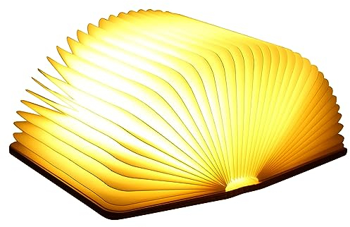 Molbory LED Buch Licht Faltbare Buchlampe Licht Buchlampe LED Stimmungsbeleuchtung USB Aufladbare WarmweißSchreibtisch Buchlampe Nachtlicht Nachttischlampe für Kinder Freundin Geschenk Home Decor