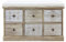 Rebecca Mobili Innenbank, Badezimmerbank, Paulownia Holz, Beige Weiß, Shabby-Stil, gepolsterter Sitz, Eingang - Maße: 49 x 77,5 x 35 cm (HxLxB) - Art. RE6538