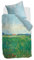 beddinghouse Satin Bettwäsche Van Gogh Field w Poppis, Größe 135x200/80x80 cm, Green