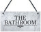 RED OCEAN Bathroom Decor Marble Theme Hanging Bathroom Toilet Sign Home Decor Gift