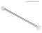 AROWRO Industrial Piercing Schmuck 14G Industrial Bar Industrial Ohrringe Chirurgenstahl Industrial Barbell Knorpel Piercing Schmuck 1 1/2 Zoll 38mm Silber Industrial Barbell Weißer Opal