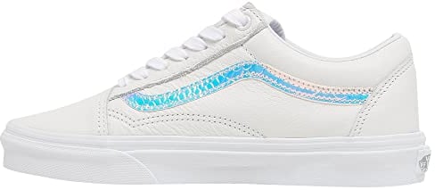 Vans Old Skool Damen-Sneaker, Größe 44, Numerisch (10, Numeric_10), White Holo/White, 43 EU