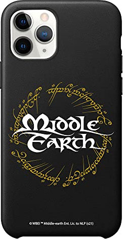 Personalaizer Schutzhülle für iPhone 11 Pro, Motiv: LOTR Middle Earth Ring, Schwarz