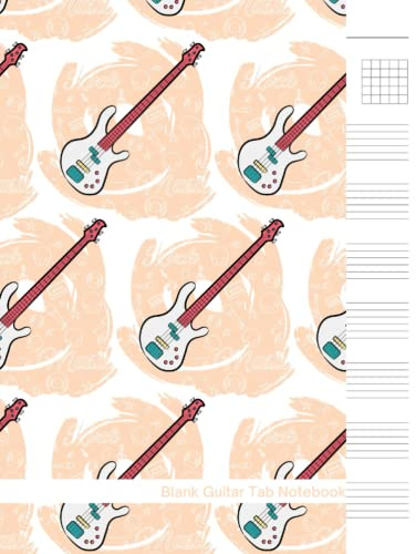 Blank Guitar Tab Notebook: Tablature Sheet Music | Seven 6-Line Staves per Page | 120 Pages | 8.5x11 In