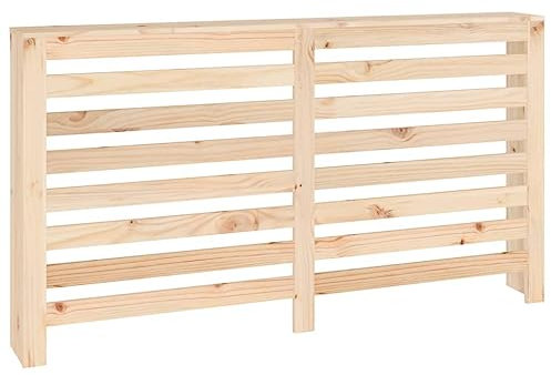 vidaXL Solid Wood Pine Radiator Cover Wooden Heating Cover Radiator Cabinet Heater Shelf Home Office Vertical Slatted Vent Shelving