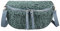 OBC Made in Italy Damen Teddyfell Tasche Plüsch Bauchtasche Hüfttasche Schultertasche Bodybag Umhängetasche Crossbody Teddyplüsch Handytasche Crossbag Gürteltasche Winter Lammfell-Optik Jeansblau
