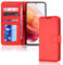 TECHGEAR Custodia in Pelle Galaxy S23, Cover Libro Protettiva con Slot per Schede, Supporto e Cinturino da Polso - Pelle Sintetica per Samsung Galaxy S23 5G Cover Portafoglio (Rosso)