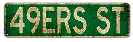 snowsun Metallschild, Fußball, Vintage-Schilder, Retro-Blechschilder, Aluminiumschild für Schlafzimmer, Küche, Garten, Wand, Pub, Club, Kaffee, Hängedekoration, 10,2 x 40,6 cm