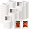 TaoBary 100 Pcs 8 Inch Cookie Boxes, 8 x 6 x 2.5 Inch Bakery Boxes, Pastry Boxes with 2 Style Window for Cookie Treat Boxes for Chocolate Strawberries Cupcakes Candy Muffins(White)