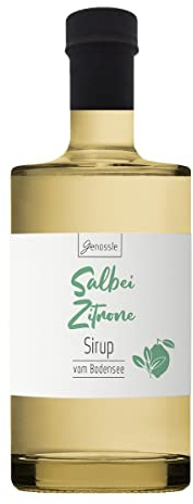 BIO Salbei-Zitronensirup 700 ml - Genüssle Salbei Zitronen Sirup vom Bodensee