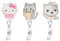 3 Pièces Porte Badge Enrouleur Fantaisie, HASLED Accroche Badge Retractable avec Clip, Attache Badge Acrylique, pour École, Enfants, Infirmières, Médecins