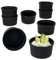 MamboCat 8er Set Muffin-Förmchen Nero 180 ml I Steingut I Ø 9,3 cm I Schwarz I 8 Personen I Backform I Mini-Schälchen I für Crème Brûlée, Soufflé, Cupcakes, Tiramisu, uvm. I kleine Auflaufförmchen
