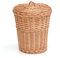e-wicker24 Alles aus Weide Mülleimer, Mülltonne aus Weide, Abfalleimer, Müllkorb mit einem Deckel, Papierkorb (Natur)