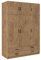 BROMARKT Estella Flurgarderobe - Garderobe - Kleiderschrank - Schrank Schlafzimmer - Garderobe mit Schuhschrank - Clothes Rack - Schränke mit Schubladen - 194x135 cm - Lefkas Eiche