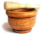 Tradineur - Mortero de Madera Natural - Incluye mazo de 16,5 cm - Machacador Manual de Cocina para moler ajo, Especias y Hierbas - Ø 14 x 9,5 cm