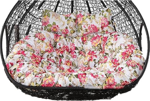 Washable Hanging Egg Chair Cushions, Double Swing Chair Cushion, Waterproof Thicken Hanging Basket Seat Cushion, Hanging Hammock Chair Cushion 150x110cm/59x43in(K)