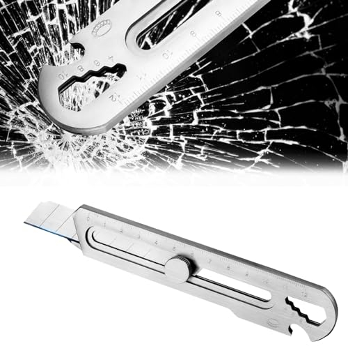 YAOZUP Cutter Lame Sécable,Cutter Professionnel Rétractable en Acier Inox, Cutter de Précision avec Mécanisme de Changement Rapide, Robuste et Précis, Cutter pour Bureau,Maison,École,Cadeau Homme