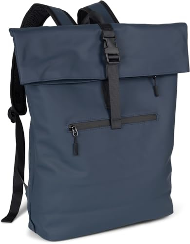styleBREAKER Unisex Rolltop Rucksack Wasserfest Seesack, Dunkelblau
