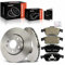 Frankberg 2x Bremsscheiben + 4x Bremsbeläge Mit bremsenschmiermittel Vorderachse Kompatibel mit Duster HM HS 2010-2021 Megane III 2008-2015 Replace# 402060010R 410300379R