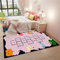 RUGMRZ Büroteppich 160x250CM Teppich Fliesen Teppich für kinderzimmer Rosa Waschbarer Teppich für Mädchenzimmer mit Cartoon-Zahlen-Musterteppich für Eingang