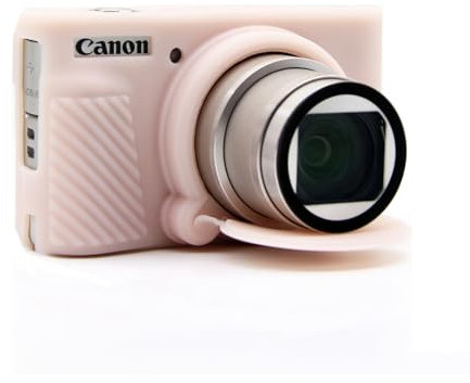 SX730 SX740 Camera Case,Soft Silicone Protective Case Ultra-Thin Lightweight Cover for Canon PowerShot SX740/SX730 HS Camera with Detachable Lens Cover (Jelly Pink)