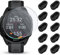 Miimall Paquete de 2 + 10 protectores de pantalla compatibles con Garmin Forerunner 165 + tapón antipolvo de silicona, película de vidrio templado HD + tapa protectora de puerto de carga para