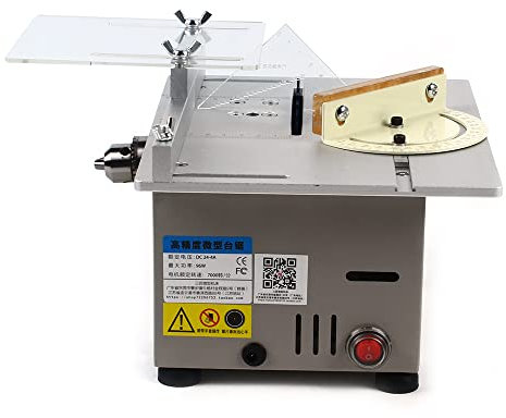 Mini TischkreissäGen Set Elektrische Diy TischkreissäGe TischsäGe Multifunktionale Holzbearbeitung Elektrisch KreissäGe Multifunktions TischsäGen Miniatur PräZision Kurve Liftable SäGeblatt 96W