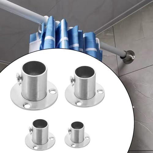 Stainless Steel Pipe Socket End for Wardrobe Rails Space Efficient Design (32mm)