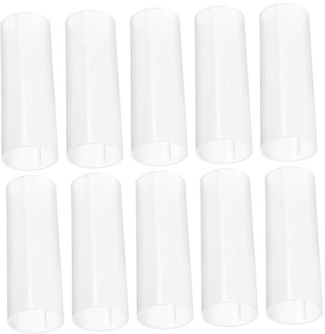 KONTONTY 20pcs White Battery Wrap Protective Sleeves Plastic Insulation Tubes Battery Holders for Protection and Storage
