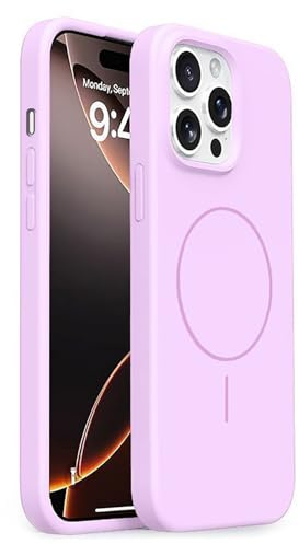 Mixroom - Custodia Cover Case per iPhone 14 PRO Max in Tpu silicone liquido morbido compatibile con MagSafe con cerchio magnetico integrato Lilla C09