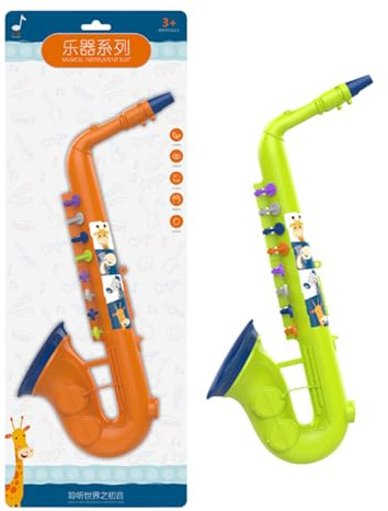 Saxophon für Kinder, pädagogisches und realistisches Musikinstrument, pädagogisches Musikinstrument, für Kinder ab 3 Jahren im Wohnzimmer, Klassenzimmer, Bühne, Kindergarten