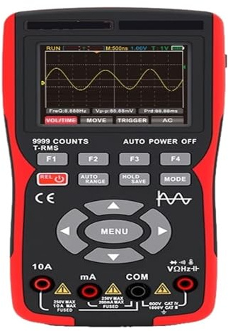 702S 2-in-1-Hand-Digitaloszilloskop-Multimeter, einzelne 10-MHz-Bandbreite, 64-KByte-Aufzeichnungslänge, 48