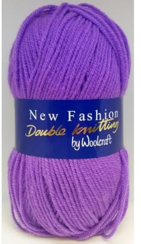 Woolcraft New Fashion Double Knitting Acrylic Yarn Wool 100g - 718 Violet
