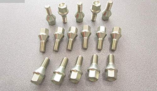 Kit 16 bulloni ruota Fiat Grande Punto Sedici Croma Punto EVO dal 2005 in poi Punto 2012 ruote cerchi in acciaio e in lega Farad
