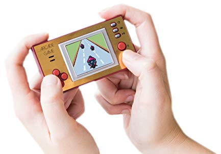 Silvergear® Mini Retro Spielekonsole | Arcade Handheld Spielkonsole mit 150 Spielen | Tragbare Retro Konsole | Retro-Videospielkonsole mit Klassischen Spielen | Geschenk für Kinder und Erwachsene