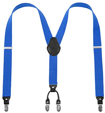 Lafayon Hosenträger Herren mit 4 Clips, Y-Back 3,5 cm Breit Hosenträger Heavy Duty Verstellbar und Elastisch mit Starken Metallclips