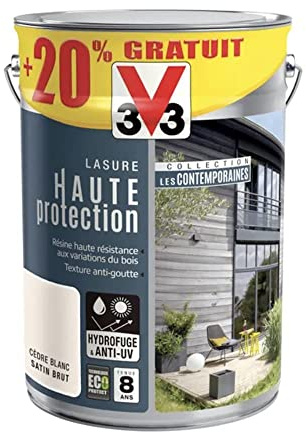 V33 Lasure Haute Protection Les Contemporaines Cèdre blanc