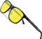 ROCKNIGHT Nachtsichtbrille HD Fahren Polarisierter UV-Schutz Blendschutz Gelbe UV-Sonnenbrille Metallrahmen