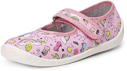 Ladeheid Pantofole Ballerine Bambina LARW007 (Rosa Arcobaleno, 34 EU)